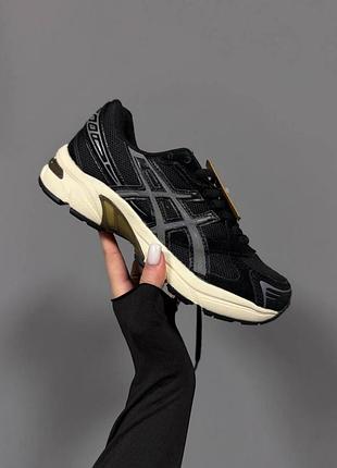 Чорні кросівки унісекс asics gel 1130 black grey beige х ассікс 41