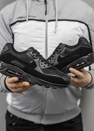 Чорні кросівки унісекс nike air max 90 surplus black х ейр макс 45