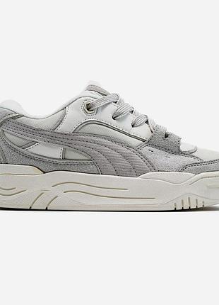 Серые кроссовки унисекс puma 180 beige grey х пума 40