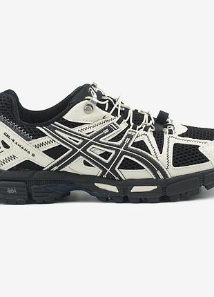 Белые кроссовки унисекс asics gel kahana 8 white black х асикс 40