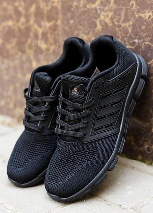 Черные мужские кроссовки adidas climacool black x климакул 42