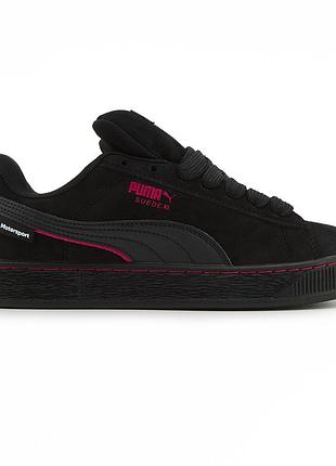 Черные кроссовки унисекс puma suede xl bmw m motorsport black pop red х пума 37
