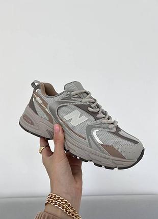 Женские бежевые кроссовки new balance 530 beige brown oiive х нью беланс 41