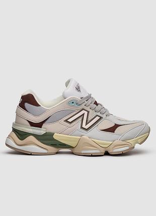 Бежеві кросівки new balance 9060 grey matter timberwolf х нью беланс 40