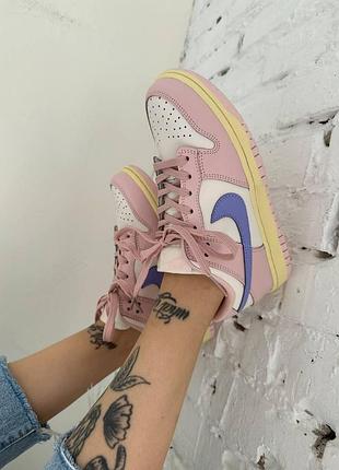 Женские розовые кроссовки nike dunk low pink oxford х данк 40