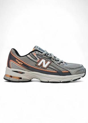 Жіночі сірі кросівки new balance 740 grey orange х нью беланс 38