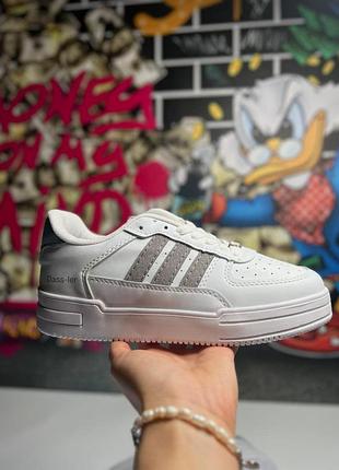 Белые кроссовки унисекс adidas dass-ler white grey х адидас 38