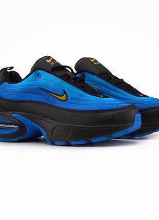 Синие кроссовки унисекс nike air max portal blue black yellow х портал 36