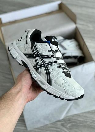 Білі кроссовки унісекс asics gel kahana 8 white black х асикс 38