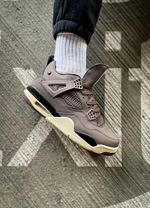 Бежеві кросівки унісекс nike air jordan 4 retro a ma maniere violet ore х джордан 44