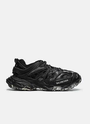 Чоловічі чорні кросівки balenciaga track black faded x баленсіага 41