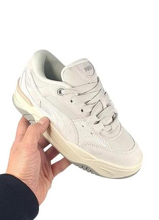 Сірі кросівки унісекс puma 180 grey white х пума 41