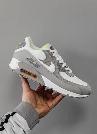 Сірі кросівки унісекс nike air max 90 grey white х ейр макс 45