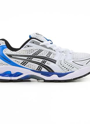 Белые кроссовки унисекс asics gel kayano 14 white tuna blue х ассикс 39
