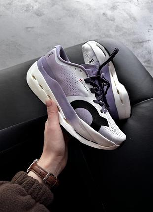 Білі кросівки унісекс loewe on cloudboom max white violet х лойве 38