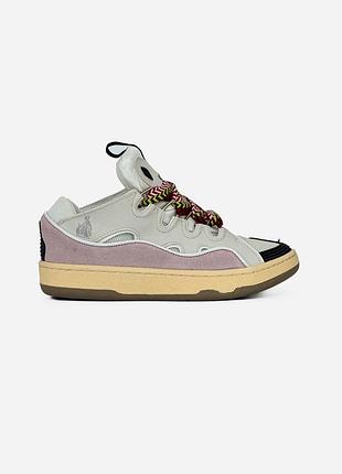 Серые кроссовки унисекс lanvin curb suede trim sneakers х ланвин 43