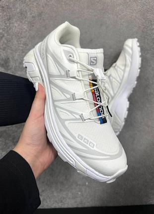 Білі кросівки унісекс salomon s lab xt-6 white silver х саломон 36