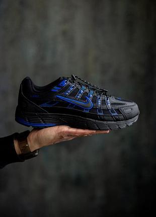 Чорні кросівки унісекс nike p-6000 utility black blue х найк 42