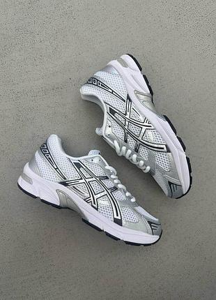 Белые кроссовки унисекс asics gel 1130 white silver х ассикс 41