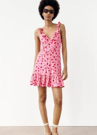 Красиве легке лляне плаття zara розмір s