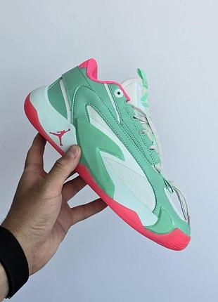 Ментоловые кроссовки унисекс jordan luka 2 mint green pink х джордан 36