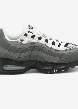 Серые кроссовки унисекс nike air max 95 grey black white х эйр макс 45