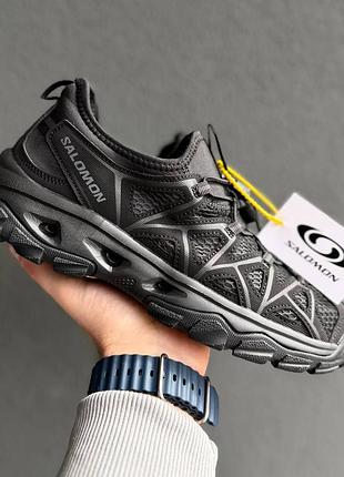 Мужские черные кроссовки salomon xt quest black х саломон 44