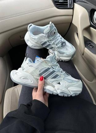 Белые кроссовки унисекс adidas xlg white grey x венто 37