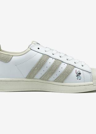 Женские молочные кроссовки adidas superstar cloud white disney stitch х суперстар 37