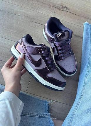 Женские фиолетовые кроссовки nike sb dunk low se panda purple х данк 40