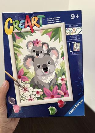 Набір для малювання за номерами ravensburger creart "sweet koala"