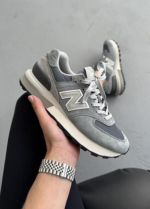 Сірі кросівки унісекс new balance 574 legacy grey х нью беланс 45
