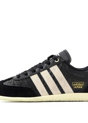 Жіночі чорні кросівки adidas japan black beige х форум 39