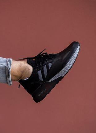 Чорні кросівки adidas zx 2k black grey x адідас 45