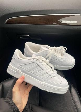 Білі кросівки унісекс adidas dass-ler all white х адідас 37