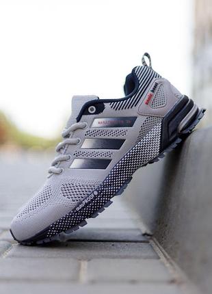 Серые мужские кроссовки adidas marathon grey x адидас 43