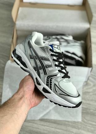 Мужские белые кроссовки asics gel kayano 14 white silver black х ассикс 43