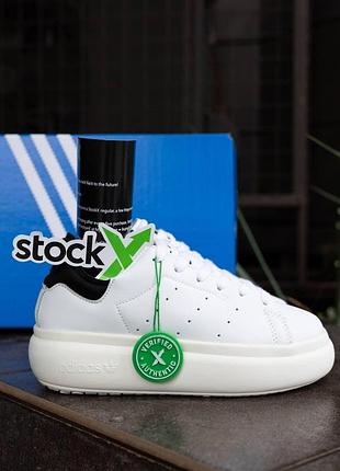 Жіночі білі кросівки adidas stan smith pf white black х стен сміт 37