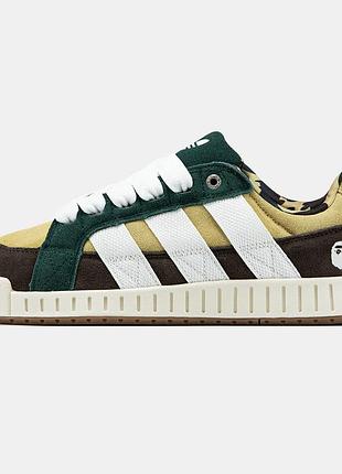 Бежеві чоловічі кросівки adidas lwst bape beige green x адідас 45