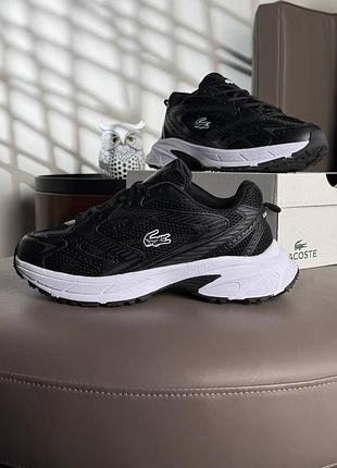 Мужские кроссовки lacoste l003 neo shot black white