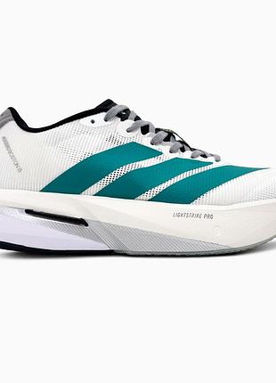 Білі кросівки унісекс adidas adizero boston 13 white pure teal x адідас 40