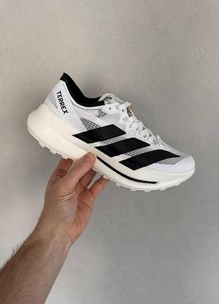 Белые мужские кроссовки adidas terrex adizero ultra 2 white black х террекс 44