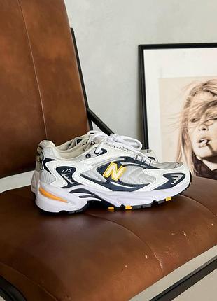 Белые кроссовки унисекс new balance 725 white navy х нью беланс 36