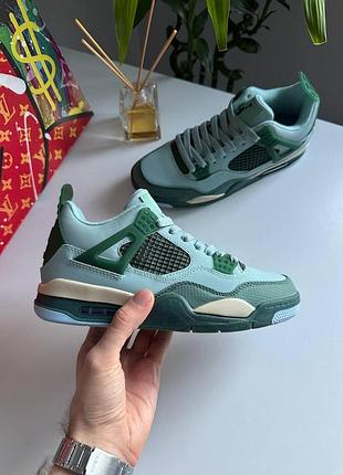 Женские ментоловые кроссовки jordan 4 turquoise х джордан 41