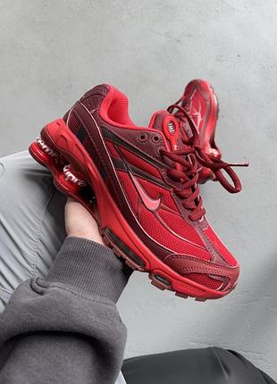 Мужские красные кроссовки nike supreme shox ride 2 red х шокс 41