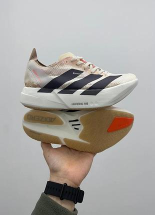 Бежевые мужские кроссовки adidas adizero adios pro 3 m beige x адидас 40