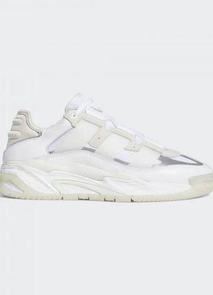 Мужские белые кроссовки adidas niteball white cream beige х найтбол 41
