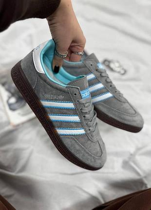Жіночі сірі кросівки adidas spezial grey blue х адідас 41
