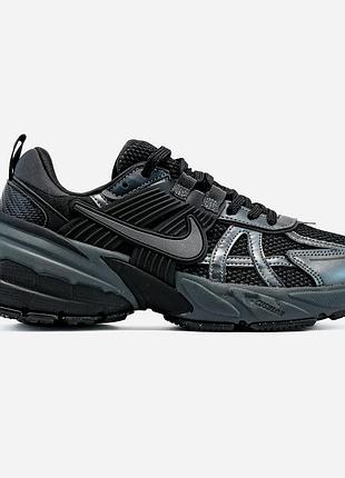 Чорні кросівки унісекс nike v2k run black dark smoke grey х ейр макс 42