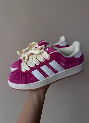 Женские розовые кроссовки adidas campus pink white x адидас кампус 37